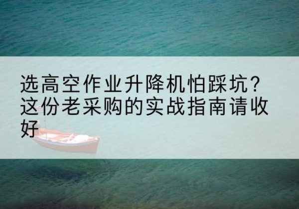 钦北高空作业升降机厂家推荐-选高空作业升降机怕踩坑？这份老采购的实战指南请收好